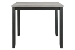 Mor Furniture Seating For 4|Dining Room Sets|Kona Square Counter Height Dining Table & 4 Stools In Gray