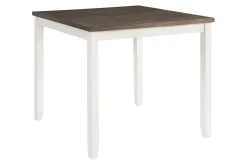 Mor Furniture Seating For 4|Dining Room Sets|Kona Square Counter Height Dining Table & 4 Stools In Gray