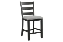 Mor Furniture Seating For 4|Dining Room Sets|Kona Square Counter Height Dining Table & 4 Stools In Gray