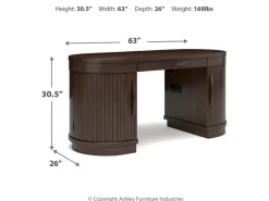 Mor Furniture Desks|Korestone Office Desk In Warm Brown