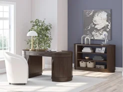 Mor Furniture Desks|Korestone Office Desk In Warm Brown