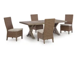 Mor Furniture Outdoor Dining Sets|Laguna Heights Outdoor Dining Table & 4 Chairs In Beige