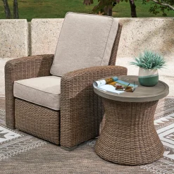 Mor Furniture Outdoor Accent Tables|Laguna Heights Outdoor Round End Table In Beige