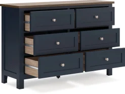 Mor Furniture Dressers & Chests|Landocken Dresser In Brown/Blue