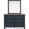 Mor Furniture Bedroom Mirrors|Landocken Mirror In Brown/Blue