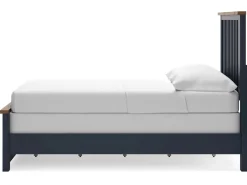 Mor Furniture Beds|Landocken Panel Bed In Brown/Blue, Twin