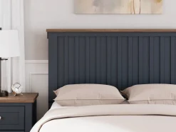 Mor Furniture Beds|Landocken Panel Bed In Brown/Blue, Twin