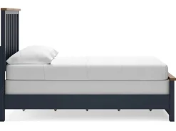 Mor Furniture Beds|Landocken Panel Bed In Brown/Blue, Twin