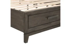 Mor Furniture Upholstered Beds|Beds|Landon Upholstered Panel Bed In Walnut, Queen