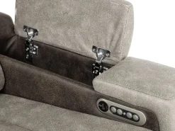 Mor Furniture Reclining Loveseats|Loveseats|Lantana 2 Power Console Loveseat In Rocky Gray/Brown