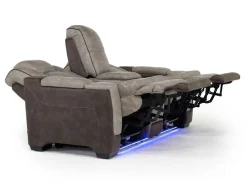 Mor Furniture Reclining Loveseats|Loveseats|Lantana 2 Power Console Loveseat In Rocky Gray/Brown