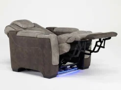 Mor Furniture Recliners|Lantana 2 Power Recliner In Rocky Gray/Brown