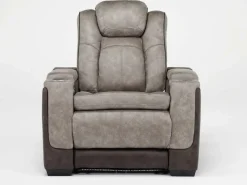 Mor Furniture Recliners|Lantana 2 Power Recliner In Rocky Gray/Brown