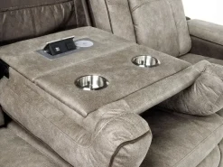 Mor Furniture Reclining Sofas|Sofas|Lantana 2 Power Sofa In Rocky Gray/Brown