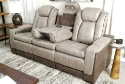 Mor Furniture Reclining Sofas|Sofas|Lantana 2 Power Sofa In Rocky Gray/Brown