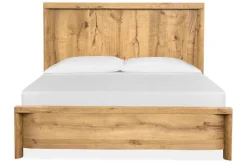 Mor Furniture Beds|Laramie Panel Bed In Honey Wheat, Queen