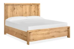 Mor Furniture Beds|Laramie Panel Bed In Honey Wheat, Queen