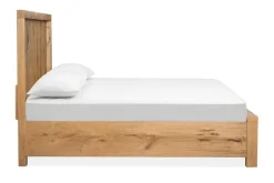 Mor Furniture Beds|Laramie Panel Bed In Honey Wheat, Queen