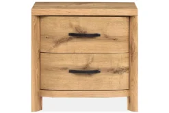 Mor Furniture Bedroom Sets|Laramie Panel Bed W/ Storage, Dresser, Mirror & 2 Drawer Nightstand In Honey Wheat, Queen