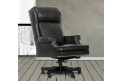 Mor Furniture Desk Chairs|Leather Office Desk Chair In Alabaster Brown