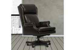 Mor Furniture Desk Chairs|Leather Office Desk Chair In Alabaster Brown