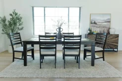 Mor Furniture Seating For 6|Dining Room Sets|Lincoln Dining Table & 6 Chairs In Dark Espresso