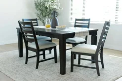 Mor Furniture Seating For 4|Dining Room Sets|Lincoln Dining Table & 4 Chairs In Dark Espresso
