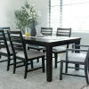 Mor Furniture Dining Room Sets|Lincoln Dining Table, 4 Chairs & 2 Arm Chairs In Dark Espresso