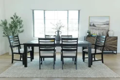Mor Furniture Dining Room Sets|Lincoln Dining Table, 4 Chairs & 2 Arm Chairs In Dark Espresso