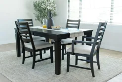 Mor Furniture Dining Room Sets|Lincoln Dining Table, 2 Side Chairs & 2 Arm Chairs In Dark Espresso