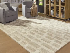 Mor Furniture Shop All Rugs|Lizgrove Rug In Tan/Brown/White, 5x7