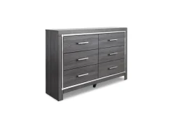 Mor Furniture Bedroom Sets|Lodanna Panel Bed, Dresser, Mirror & Nightstand In Gray