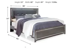 Mor Furniture Bedroom Sets|Lodanna Panel Bed, Dresser, Mirror & Nightstand In Gray