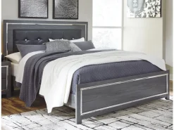 Mor Furniture Beds|Lodanna Panel Bed In Gray, Full
