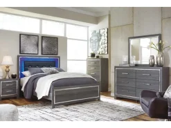 Mor Furniture Beds|Lodanna Panel Bed In Gray, Full