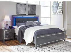 Mor Furniture Beds|Lodanna Panel Bed In Gray, Full