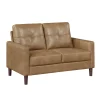 Mor Furniture Loveseats|Lois Loveseat In Camel Brown