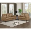 Mor Furniture Living Room Sets|Lois Sofa & Loveseat In Camel Brown