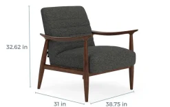 Mor Furniture Chairs|Louise Accent Chair In Sherpa Gray