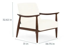 Mor Furniture Chairs|Louise Accent Chair In Sherpa Gray