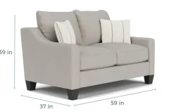 Mor Furniture Loveseats|Lucy Loveseat In Splash Linen