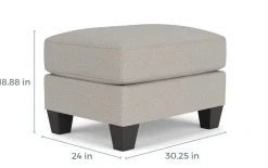 Mor Furniture Ottomans|Lucy Ottoman In Splash Linen