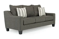 Mor Furniture Sleeper Sofas|Sofas|Lucy Queen Sleeper Sofa W/ Mattress In Splash Charcoal