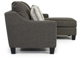 Mor Furniture Sofas|Lucy Reversible Sofa Chaise In Splash Charcoal