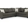 Mor Furniture Sleeper Sofas|Sectionals|Lucy Tux Queen Sleeper Sectional W/ Mattress In Splash Charcoal, Left Facing