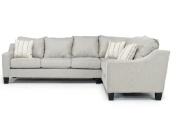Mor Furniture Sleeper Sofas|Sectionals|Lucy Tux Queen Sleeper Sectional W/ Mattress In Splash Charcoal, Left Facing