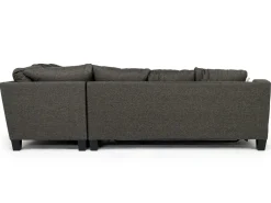 Mor Furniture Sleeper Sofas|Sectionals|Lucy Tux Queen Sleeper Sectional W/ Mattress In Splash Charcoal, Left Facing