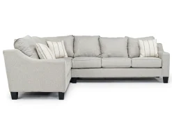 Mor Furniture Sleeper Sofas|Sectionals|Lucy Tux Queen Sleeper Sectional In Splash Linen, Right Facing