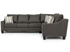 Mor Furniture Sleeper Sofas|Sectionals|Lucy Tux Queen Sleeper Sectional In Splash Linen, Right Facing