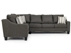 Mor Furniture Sleeper Sofas|Sectionals|Lucy Tux Queen Sleeper Sectional In Splash Linen, Right Facing